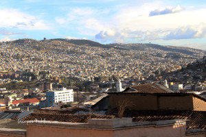 Vista desde el centro de Quito