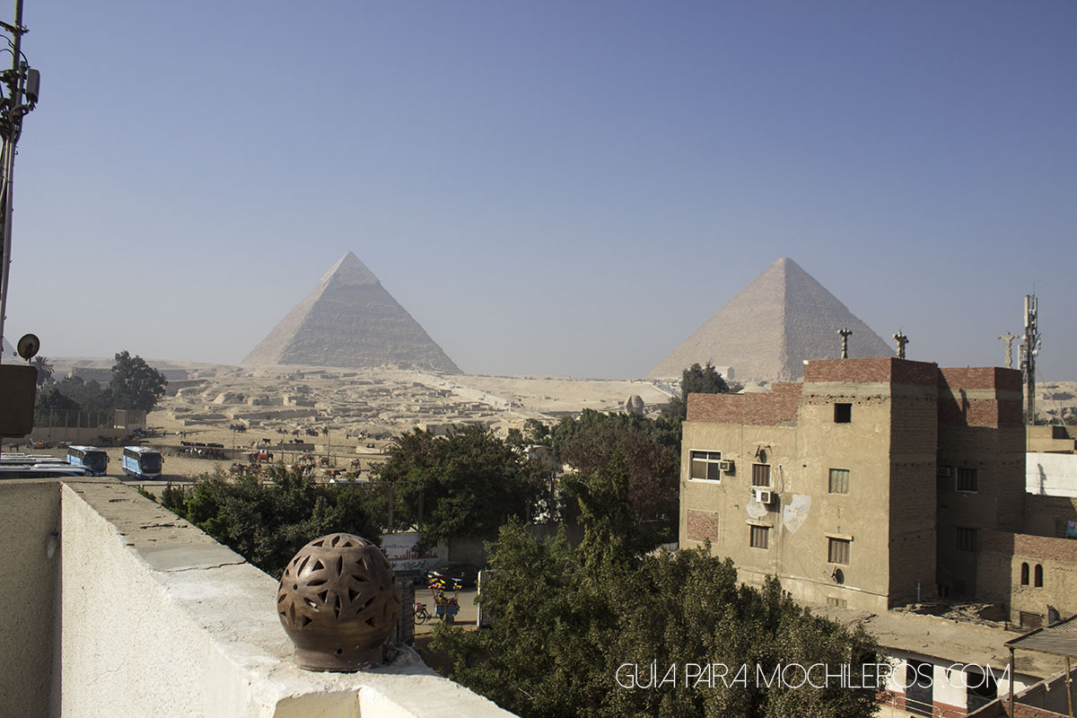 pirámides de egipto desde el hotel 